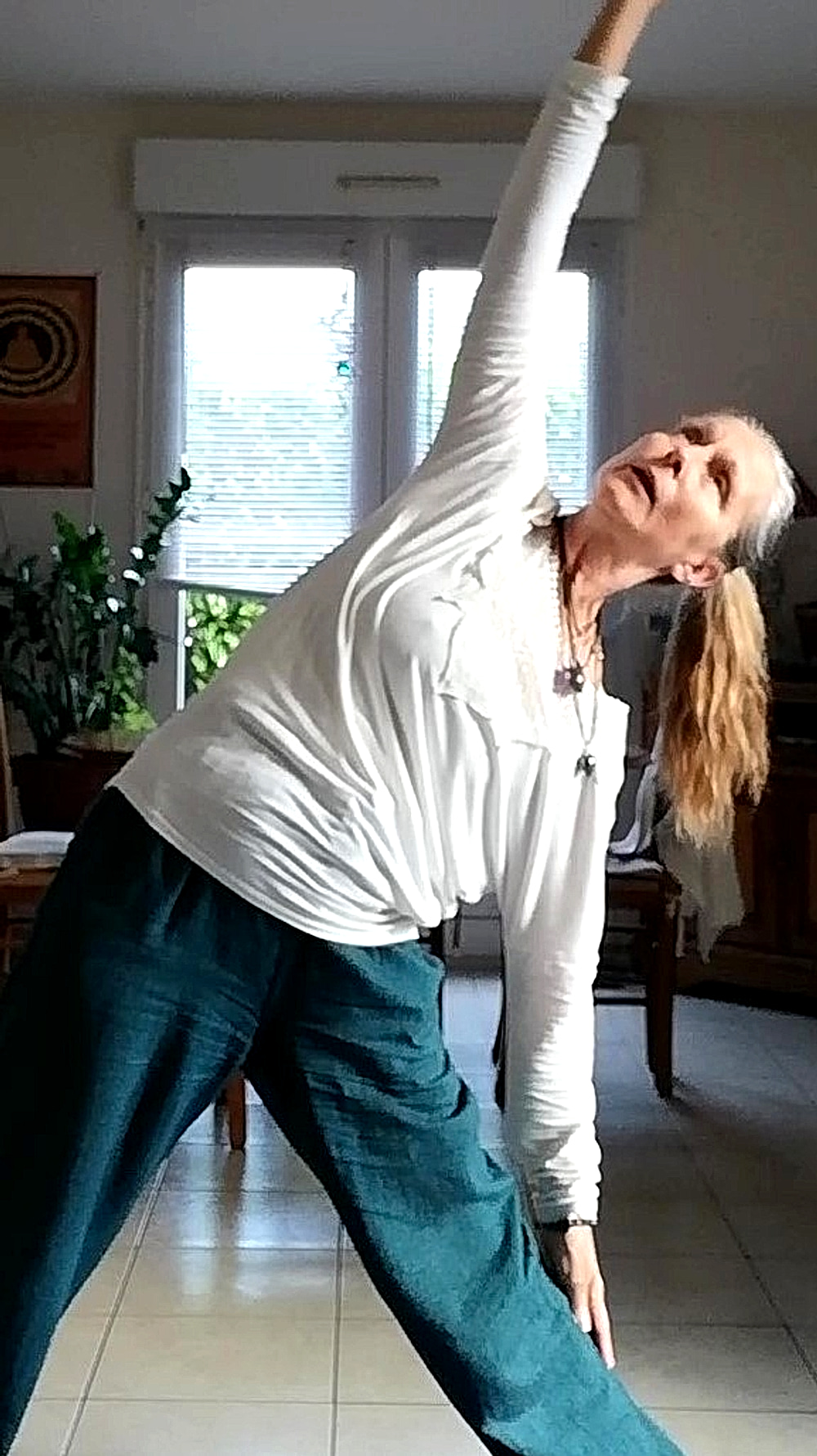 Séance de yoga individuel avec Christine Lebert